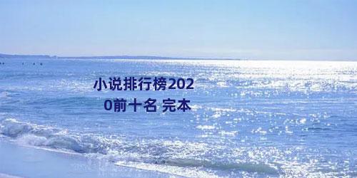 小说排行榜2020前十名 完本